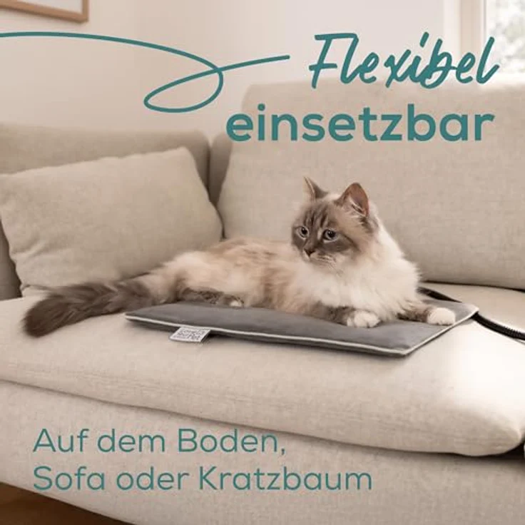 Beurer BEU PP 210 Heizmatte Lilli, elektrische Wärmematte für kleine Hunde und Katzen, waschbarer Bezug, kratzfestes Heizelement, wasserdicht (IPX7), 2 Temperaturstufen, 4 Timer-Einstellungen, 41 x 34 cm – Bild 5