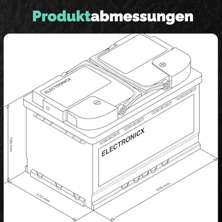 Electronicx Caravan EXTREME Edition GEL Batterie 100 AH 12V, wartungsfrei, auslaufsicher und stoßfest für Wohnmobil und Boot – Bild 8