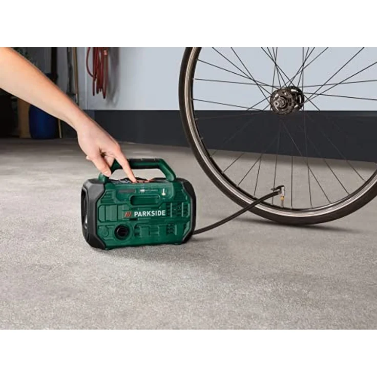 PARKSIDE Akku Kompressor / Luftpumpe PKA 20-Li, 10,3 bar Druck, für Auto- und Fahrradreifen, ohne Akku – Bild 9