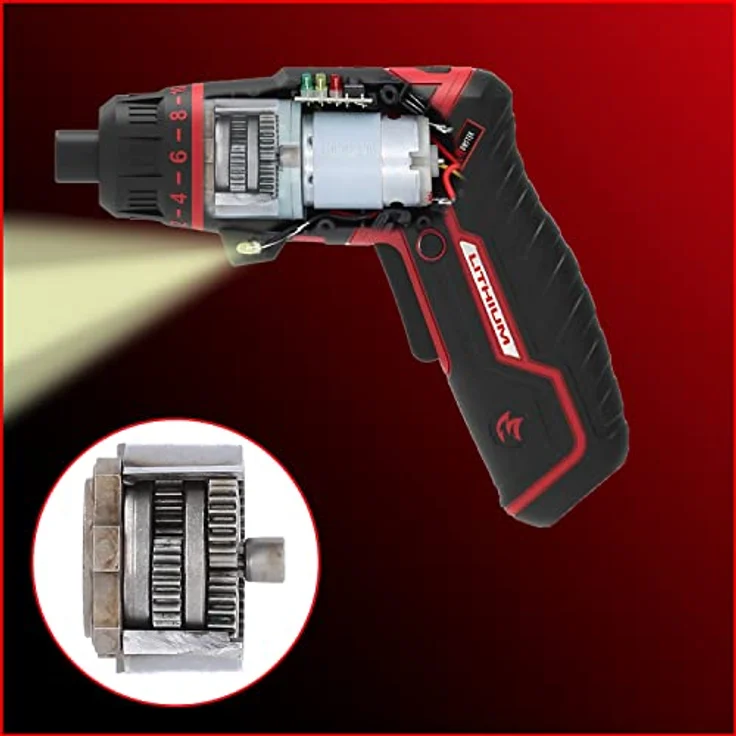 KS Tools eMONSTER 1/4“ Akku-Bit-Schrauber-Satz, 27-tlg., 3,6V mit ergonomischem Griff, USB-C aufladbar, Drehmomentvorwahl, LED-Arbeitslicht, in Kunststoffbox – Bild 21