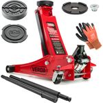 Sellnet Wagenheber hydraulisch 3T Extra Flacher Rangierwagenheber Doppelpumpsystem Doppelkolben Gummi Montagehandschuhe Schmiernippel 75-515 mm Auto Heber Profi, schwarz