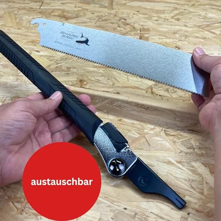 FAMEX 5523 Profi Japansäge Ryoba, 240mm Karbonstahl, zweiseitig fein/grob, 7-9/17 TPI, klappbar, Zugsäge für präzise Schnitte – Bild 5