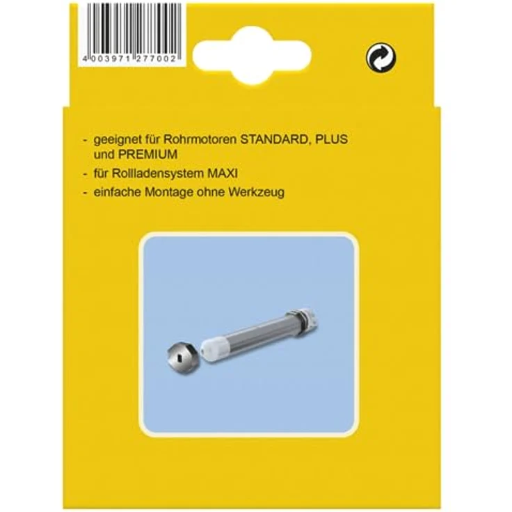 Schellenberg 27700 Adapter Set für 70 mm Achtkantwellen, glasfaserverstärkt, einfache Montage, kompatibel mit Rolladensystem Maxi – Bild 2