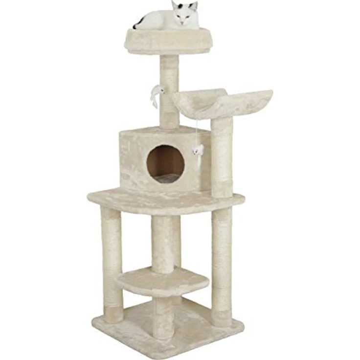 Kerbl Maxi-Pet 81621 Eckkratzbaum Zirkonia, beige, 56x56x130 cm, 60 Stück (1er Pack) – Bild 2