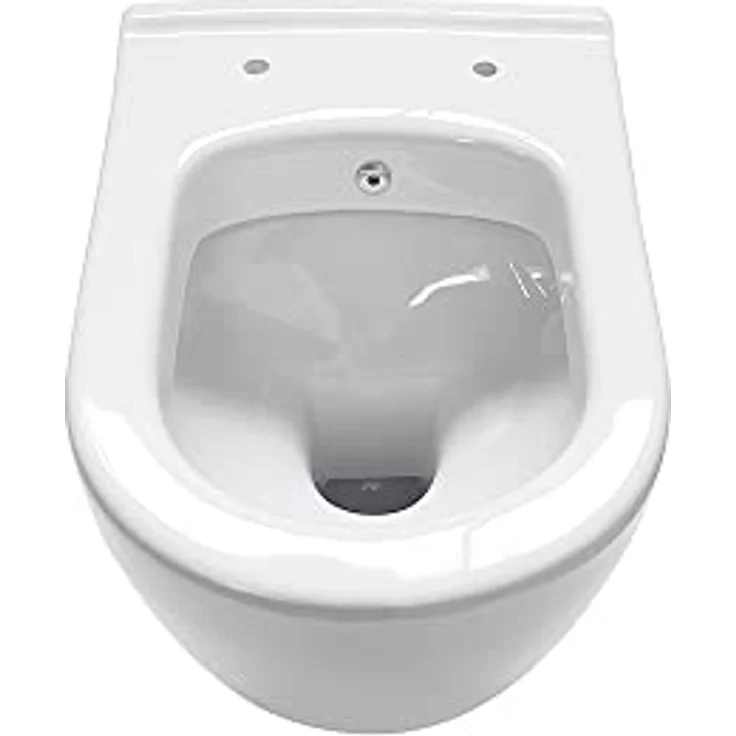 Aloni Tiefspül-WC AL5508, wandhängend, Abgang waagerecht, Taharet/Bidet-Funktion, ohne Deckel – Bild 2