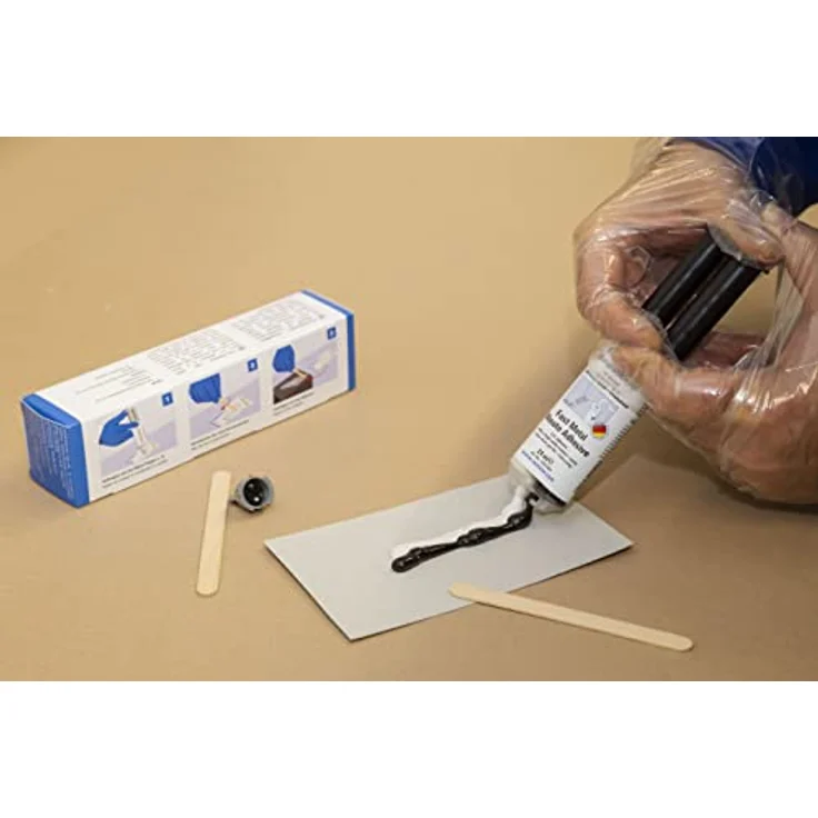 WEICON Fast-Metal, 2-Komponentenkleber für Spaltfüllungen, 24 ml, Flüssigmetall Epoxidharzkleber – Bild 2