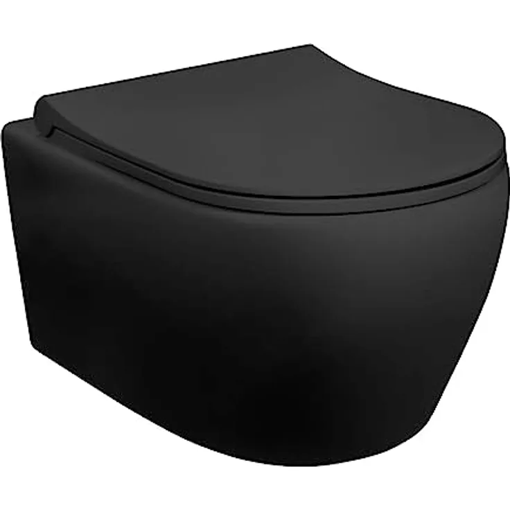 Aloni Design Hänge-WC mit Taharet/Bidet/Hygienedüse Schwarz matt