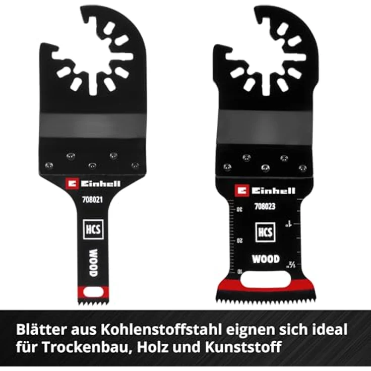 Einhell Multitool Set, 3-tlg. mit HCS und BIM Tauchsägeblättern, PTFE-Coating, für vielseitige Sägearbeiten – Bild 3