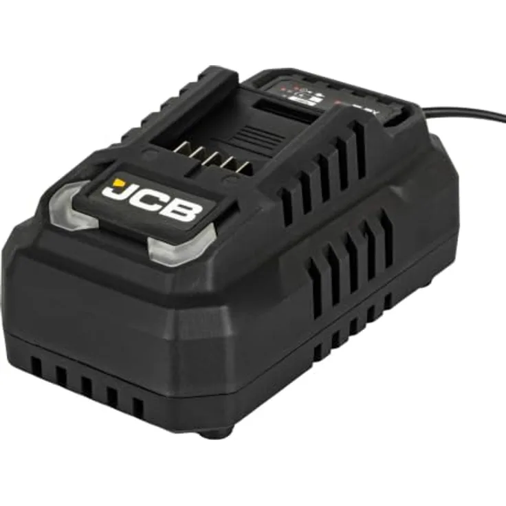 JCB Professional Schnellladegerät JCB-18FC-45, 18V 4,5A für Li-Ion Akkus, intelligente Ladesteuerung, Überladeschutz, kompakt und robust