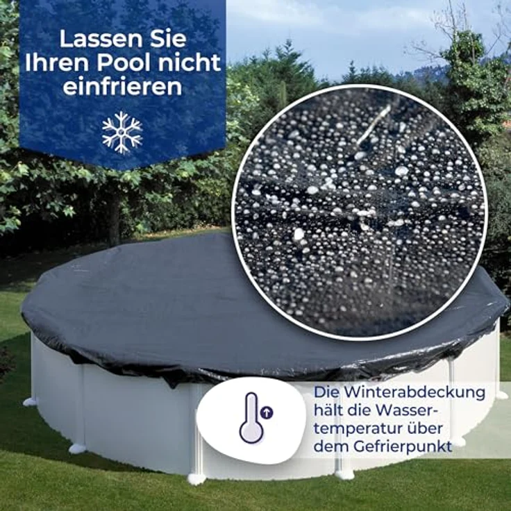Gre CIPR351 - Cubierta de invierno para piscinas redondas, Ø3.5 m, 120 gr/m² – Bild 4