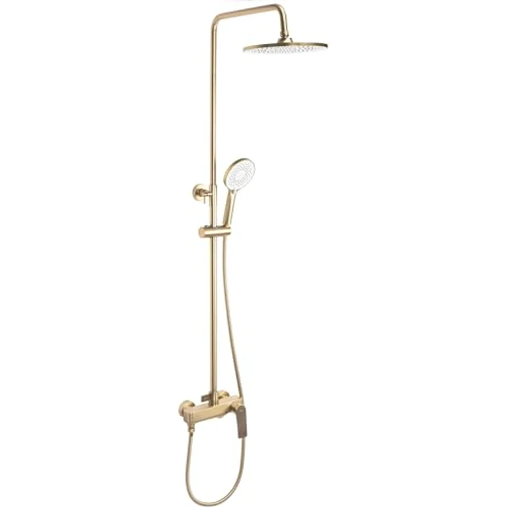 wohnwerk.idee Duschsystem Avalon, Regendusche mit Wannenauslauf, Gold Matt Schwarz Grau Kupfer, modernes Komplettset für stilvolle Badezimmer – Bild 2