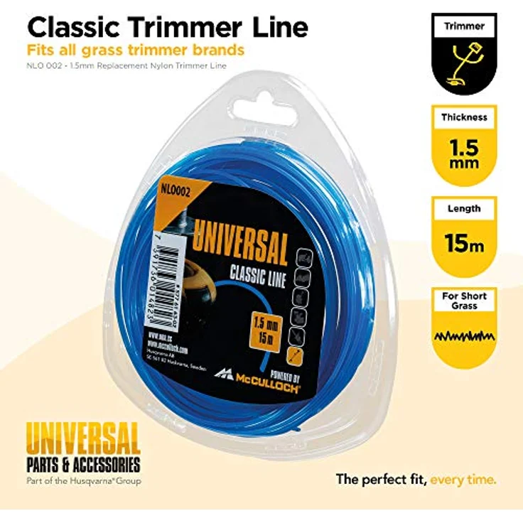 Universal Trimmerfaden Nylon 1.5mmx15m, NLO002: Ersatzfaden für Rasentrimmer, Länge 15 m, Faden-Ø 1.5 mm, reißfestes Nylon (Artikel-Nr. 00057-76.163.02) – Bild 2