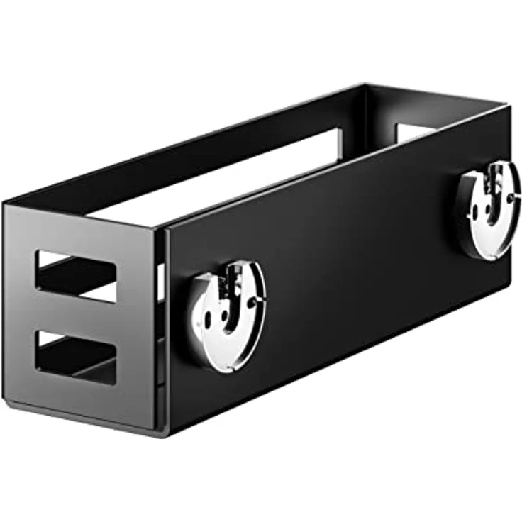 Keuco Duschkorb 32 cm Abnehmbar, Schwarz-Matt, aus massivem Aluminium mit umlaufendem Rand und verdeckter Montage – Bild 5