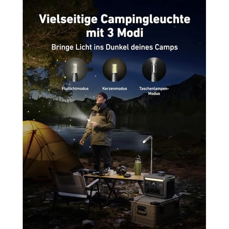 Anker SOLIX C800 Plus Tragbare Powerstation mit 100W Solarpanel, 1200W Solargenerator für Camping, 768Wh LiFePO4 Akkus, SurgePad-Technologie, InfiniPower Technologie, UltraFast-Aufladung, Solarbetrieben, 5 Jahre Herstellergarantie – Bild 5