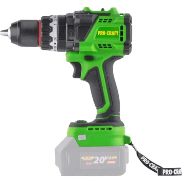Procraft PA18ProBL-BB Akku Schlagbohrschrauber, 20 V mit 180 Nm Drehmoment, Brushless, Solo-Version ohne Akku und Ladegerät – Bild 4