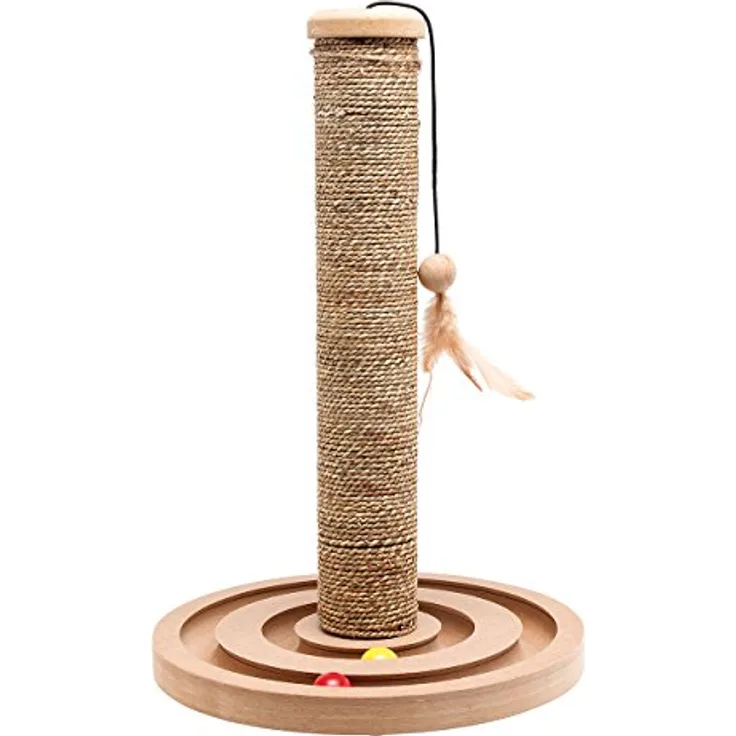 Karlie 560146 Kratzbaum Seegras mit Spielzeug H: 44cmø:30cmBrigitte