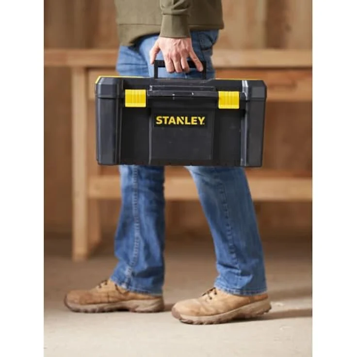Stanley Kunststoff-Werkzeugbox-kasten (19 Zoll, mit Kunststoff-Schliessen und Organizern, entnehmbarer Trage) STST1-75520 – Bild 5