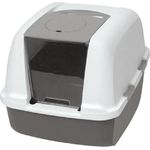 Catit Jumbo Katzentoilette mit Abdeckung, Grau