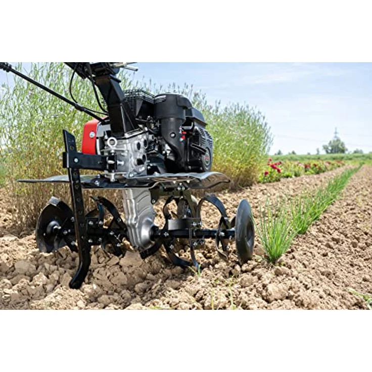 AL-KO Benzin-Motorhacke MH 770 COMFORT 3,45 kW / 196 ccm / 77 cm, Lackiertes Stahlblech, Ideal zur Bodenlockerung und Bearbeitung in Beetreihen, Ergonomischer Führungsholm – Bild 4