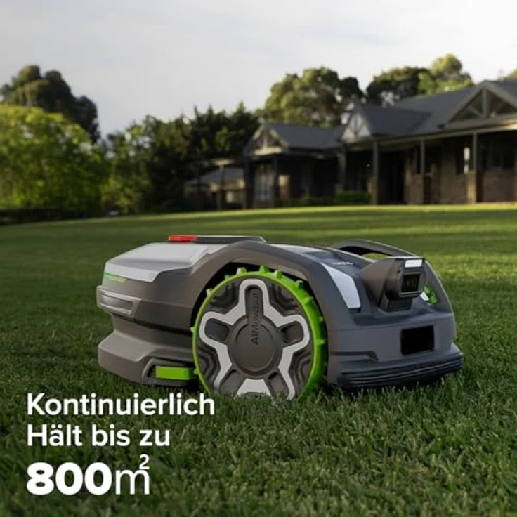 Greenworks Mähroboter AiMowbot 8, kabelloser Rasenmäher mit RTKVision für Rasenflächen bis 800 m², 54 dB Geräuschpegel – Bild 4