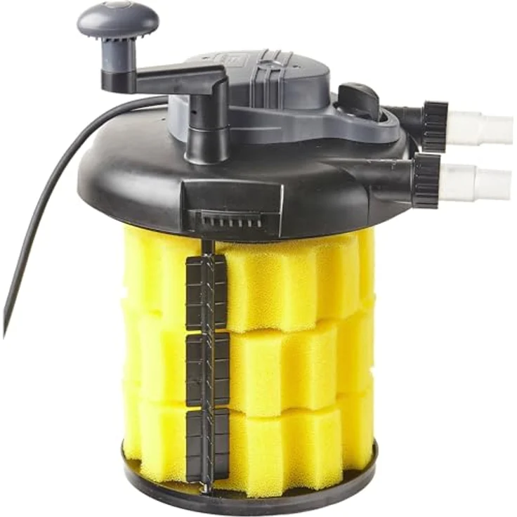 Heissner Druckfilter Set HLF3000-00, Komplett-Set für Teiche bis 3000 l, inkl. 7 Watt UVC-Teichklärer und regelbarer Pumpe 1500 l/h – Bild 6