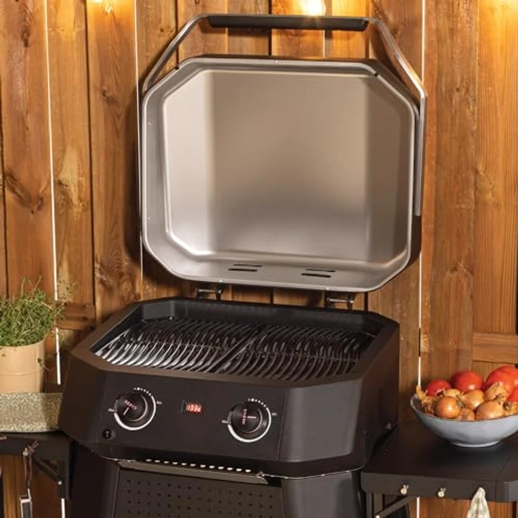 cozze - Premium Gasgrill mit 5,0 kW Leistung und Auto-Ignition - 510x390 mm Grillfläche, Inklusive Regulator und Thermometer, Schwarz/Edelstahl – Bild 5