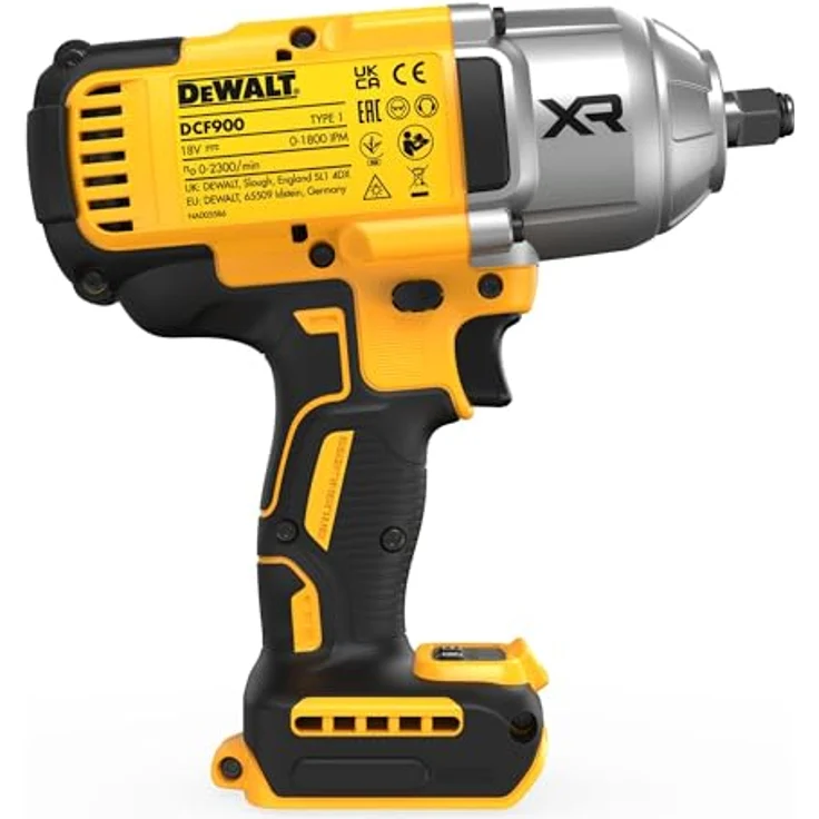 DeWalt XR Akku-Schlagschrauber DCF900N (18V, ½ Zoll Außenvierkant-Aufnahme mit Spreng- bzw. HOG-Ring, 1.396 Nm Anzugsmoment & 1.898 Nm Lösemoment, Lieferung ohne Akku & Ladegerät) – Bild 4