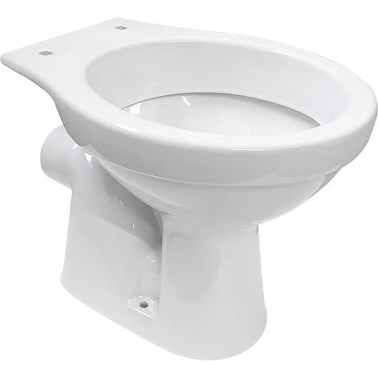 Belvit Tiefspül-WC BV-SW5001, Stand WC Toilette Abgang Waagerecht Wand Tiefspüler Weiß