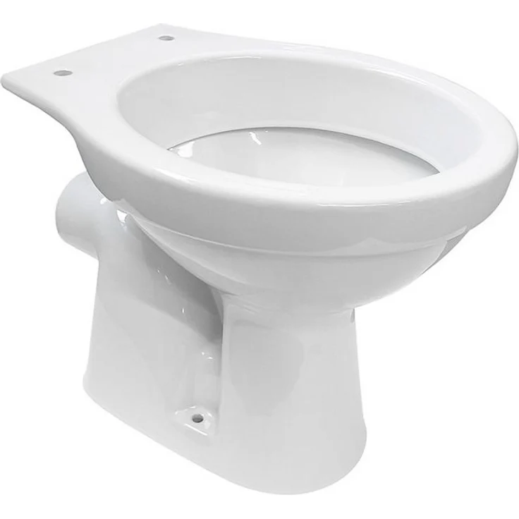 Belvit Tiefspül-WC BV-SW5001, Stand WC Toilette Abgang Waagerecht Wand Tiefspüler Weiß