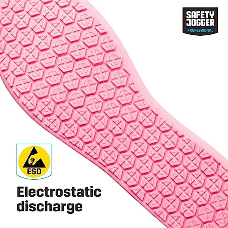 Safety Jogger Carinne OB Rutschfeste Sicherheitsschuhe, ESD-Schutz, atmungsaktiv, vegan, Fuchsia, Größe 38 – Bild 3