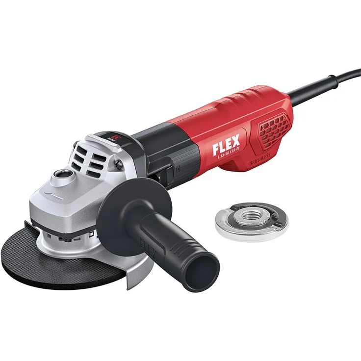 Flex Winkelschleifer L 13-10 125-EC, 1300 Watt, 125 mm Schleifkörper-Ø, ergonomischer Seitenhandgriff, werkzeuglos verstellbare Schutzhaube