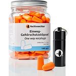 Nachtwaechter Ohrstöpsel zum Schlafen 140 Stück – Einweg Gehörschutzstöpsel 38dB für ruhigen Schlaf & gegen Schnarchen – Sleepbuds ideal als Lärmschutz für Reise & Arbeit, Blau