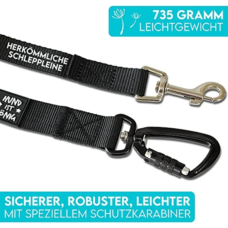 HUND IST KÖNIG® Schleppleine für Hunde - Lange Hundeleine 20m mit Griffpolster - Laufleine für Hunde mit Sicherheitskarabiner für erfolgreiches Hundetraining inkl. eBook – Bild 2