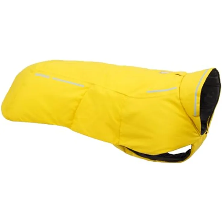 RUFFWEAR Vert X-Small Hunde-Regenjacke, isolierter Allwetter-Hundemantel, wasserdicht & atmungsaktiv, XS, Mineralgelb