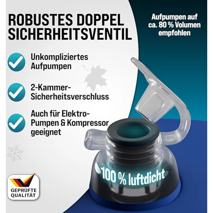 Monzana Poolkissen bis -20°C Winter XL Luftkissen XXL inkl. Seil PVC Doppelnaht Sicherheitsventil Ösen Pool Abdeckung Überwinterung – Bild 7
