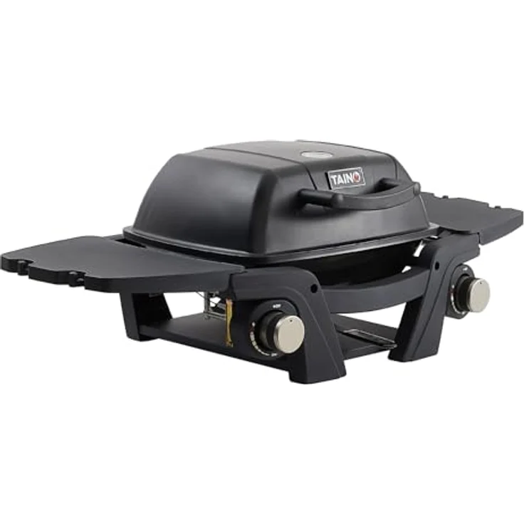 TAINO MAHTO Gasgrill klein Tischgrill Balkongrill Gas 2 Brenner Schwarz – Bild 2