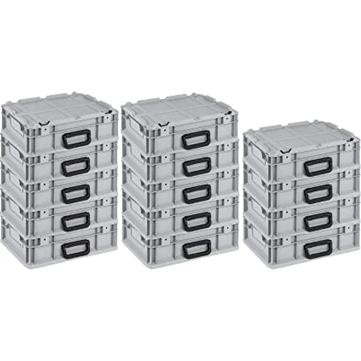 PROREGAL SuperSparSet 14x Eurobox NextGen Portable | HxBxT 13,5x30x40cm | 11 Liter | Eurobehälter, Transportbox, Transportbehälter, Stapelbehälter