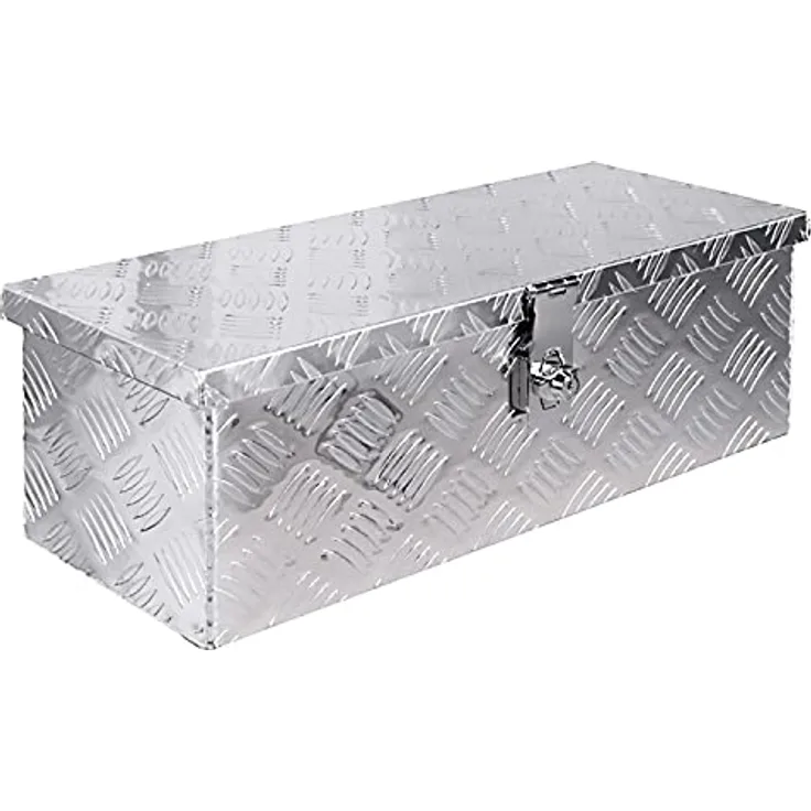 Trucky Truckbox D025, Deichselbox aus Aluminium, Werkzeugkiste mit Schloss, wasserdicht, 59 x 24 x 18 cm