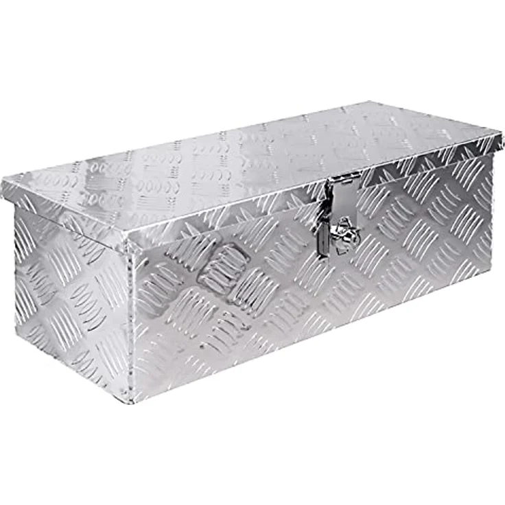 Trucky Truckbox D025, Deichselbox aus Aluminium, Werkzeugkiste mit Schloss, wasserdicht, 59 x 24 x 18 cm – Bild 1