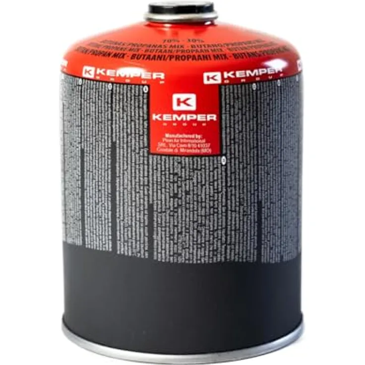 Kemper Gaskartusche 450g Butan Propan Mix, Ventilkartusche 7/16 für Campingkocher und Grills