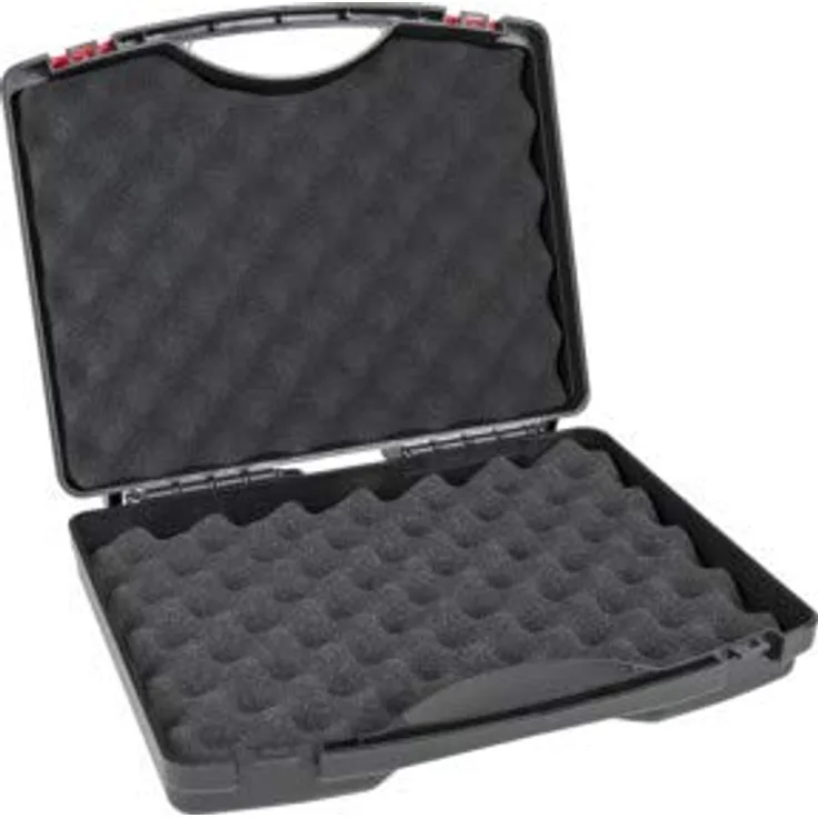 STIER Kunststoffkoffer PP mit Schaumstoffeinlage 400 x 350 x 95mm, stabiler Werkzeugkoffer für sicheren Transport, leer