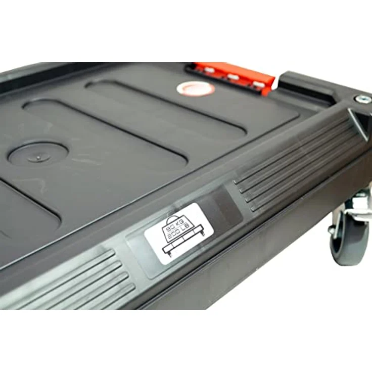 Qbrick SYSTEMS TWO Transportwagen, Transportplattform 595 x 395 x 175 mm, max. Tragkraft 100 kg, schwarz – Bild 3