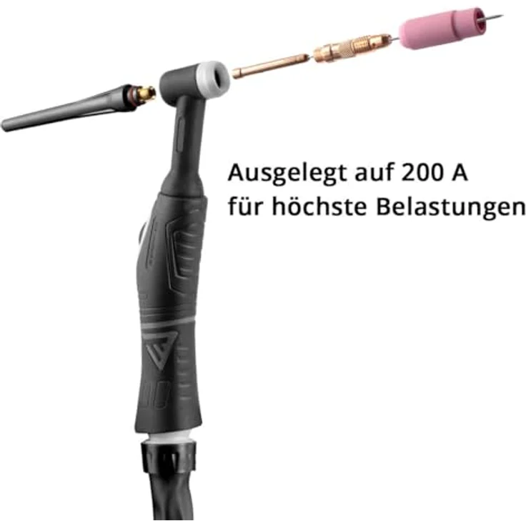 STAHLWERK WIG Schweißbrenner WP26F bis 200 A mit 3 m Schutzgas-Schlauchpaket, Eurozentralanschluss und Flex-Kopf für MIG MAG Schweißgeräte – Bild 5