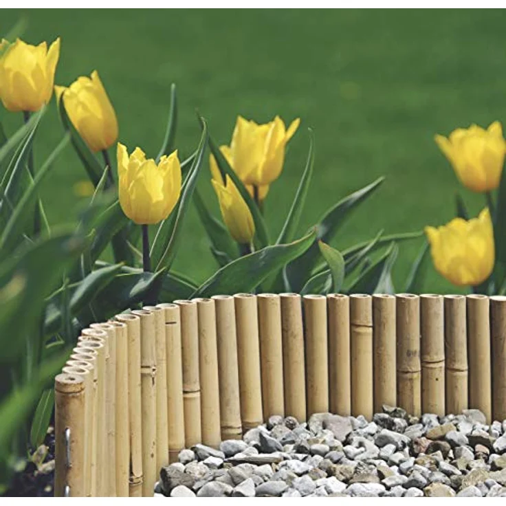 Windhager Beeteinfassung Typ 3 Bambus flexibel, Steckzaun, Rasenkante, Beetumrandung, Palisade, 100 x 20/35 cm, 06491 – Bild 4