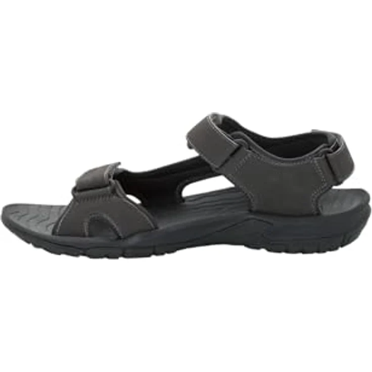 Jack Wolfskin LAKEWOOD CRUISE SANDAL M Sandale mit Klettverschluss, robuste Funktionssandale in Schwarz – Bild 3