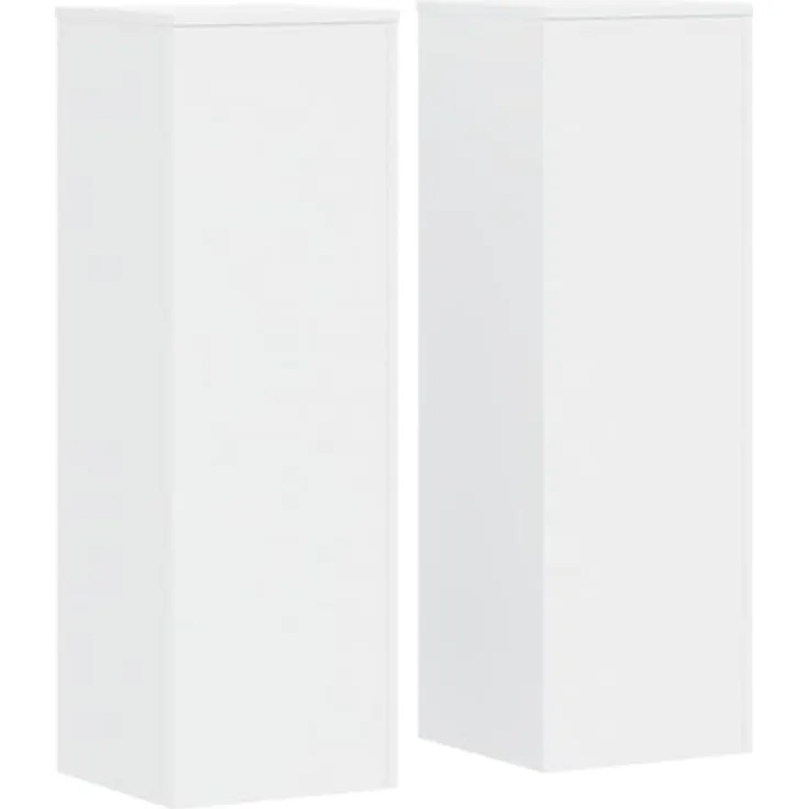 vidaXL Blumenständer Pflanzenständer 2 Stk Weiß Spanplatte 33x33x100 cm Hohle Konstruktion zur Stabilitätserhöhnung