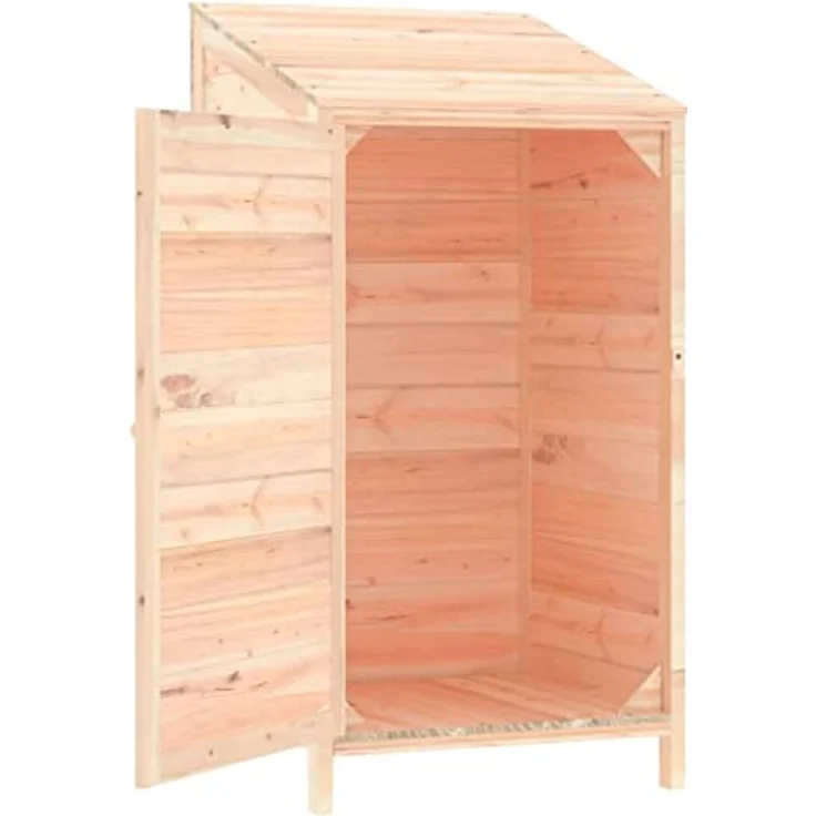 vidaXL Geräteschuppen 55x52x112 cm Massivholz Tanne, geräumiges Design und einfache Montage – Bild 4