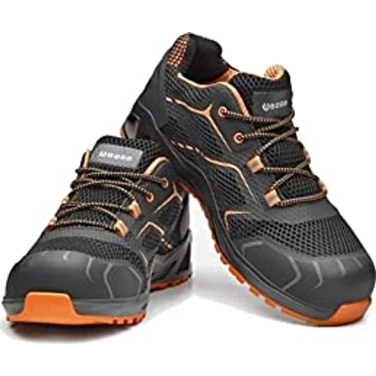 Base Footwear Sicherheitsschuh BASE Kaptiv, atmungsaktives Mesh, Durchtrittsichere Sohle, Aluminium Schutzkappe, schwarz/orange – Bild 9