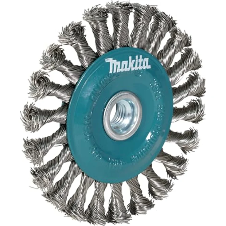 Makita Werkzeug GmbH Drahtbürste Makita Rundbürste 125mm gezopft Ø 125 mm M14 gezopft INOX D-77540, Edelstahl Rundbürste 125 mm, hohe Abtragsleistung – Bild 4