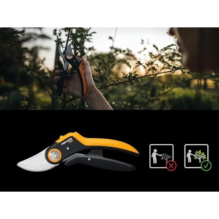 Fiskars 1057170 Plus PowerLever Gartenschere Bypass P721 – Bild 5